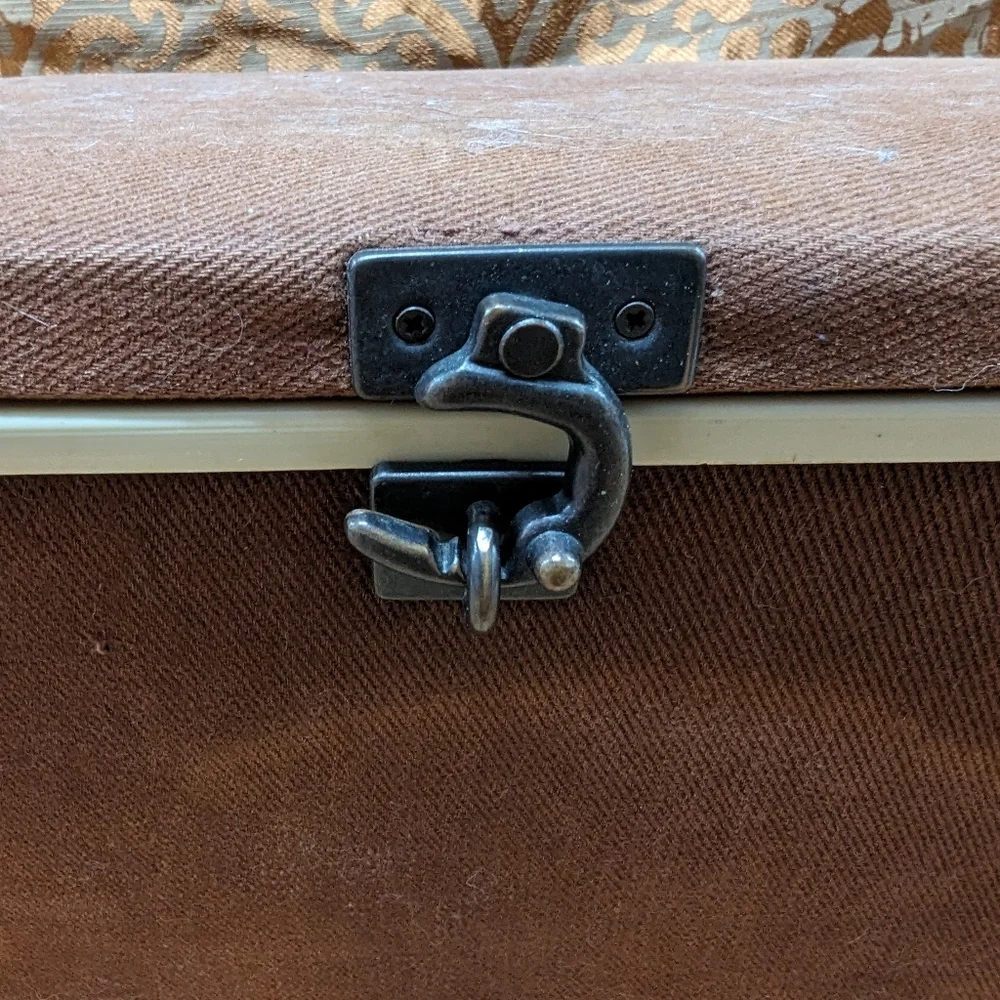 Vintage Brown Prym Sewing‎ Basket Housemaker Trad Wide